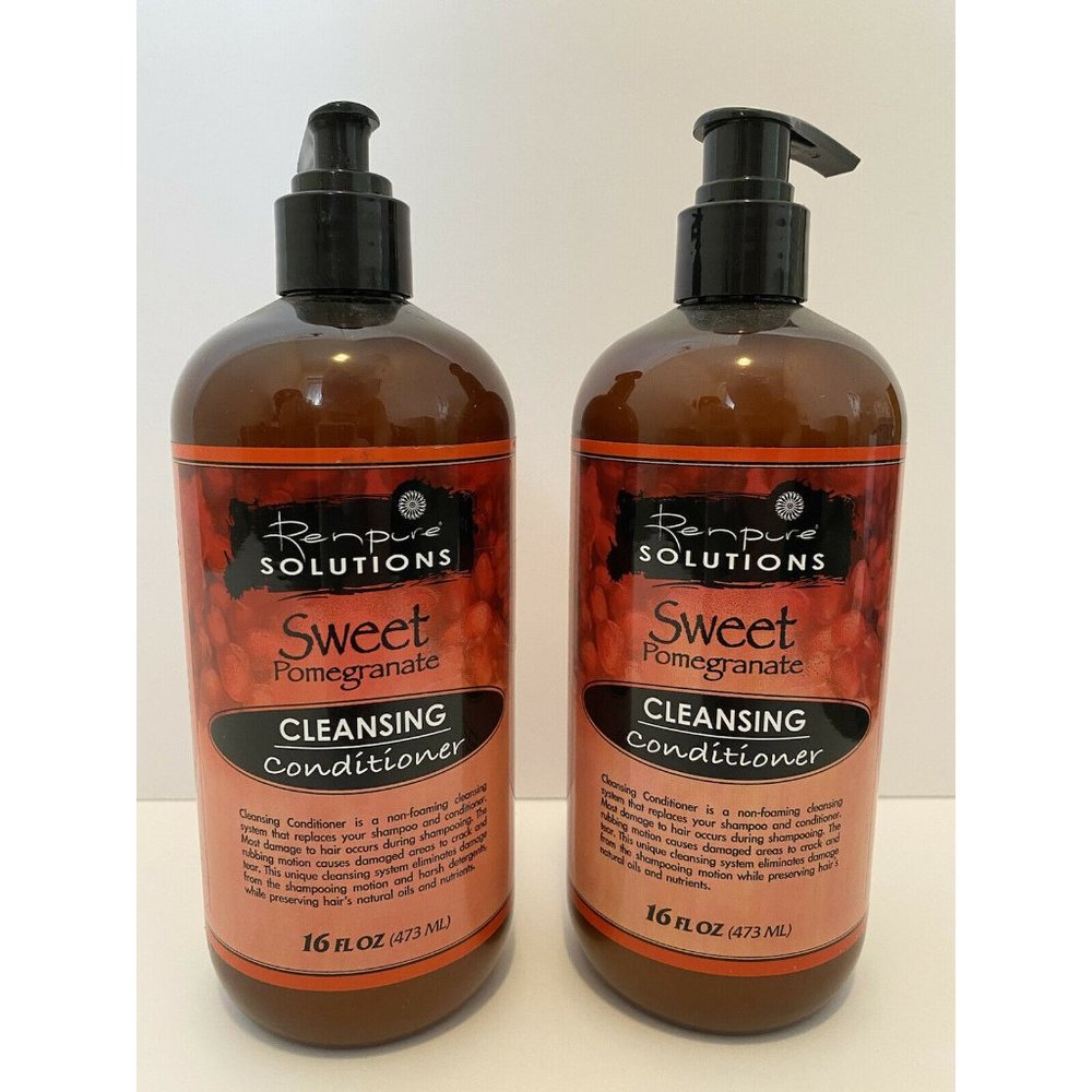 2 X RENPURE Cleansing Conditioner SWEET POMEGRANATE Non-Foaming 16 oz